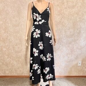L’ATISTE By AMY open back maxi black florals sexy summerdress size M
